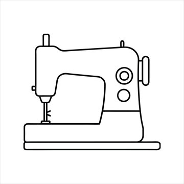 recommend clip art: Sewing machine vector line art