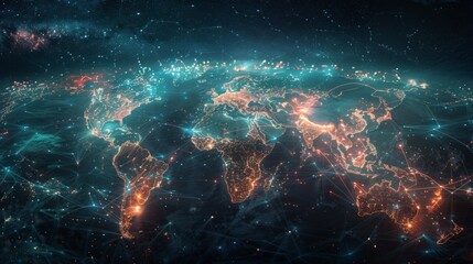 Obraz premium Global Network Connectivity