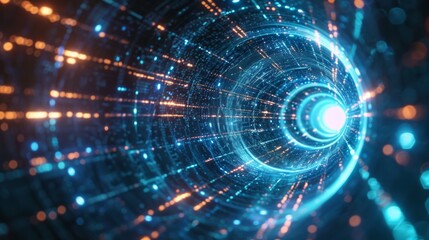 Futuristic digital vortex