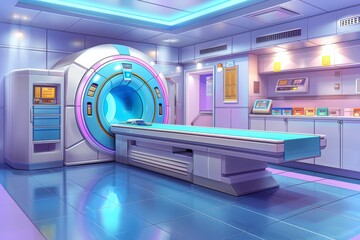 Advanced medical imaging machine in a high tech facility symbolizing modern healthcare technology
