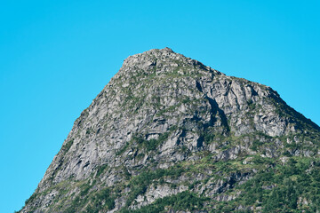 Mountain top from the Norwegian Scenic Route of the Gaularfjellet Mountains in July 2024.