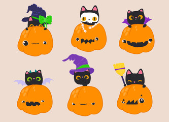 halloween pumpkin set