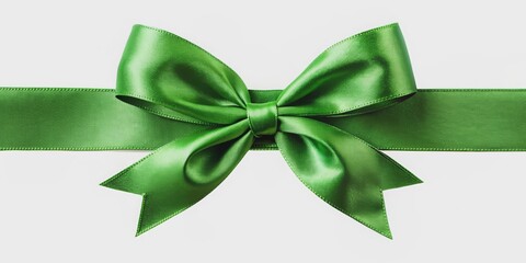 Green satin ribbon with a bow texture , satin, green, ribbon, bow, texture, shiny, ribbon background, decoration