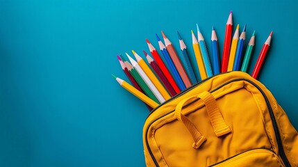 Bright Colorful School Supplies Ready for Academic Adventures