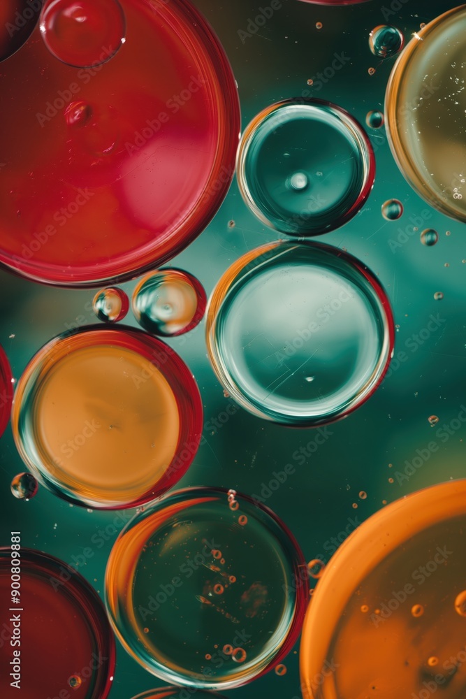 Poster oil drops in water