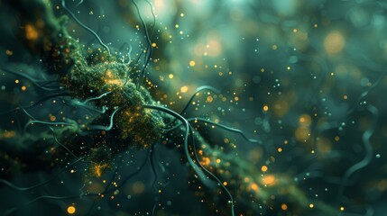Neuron Connection Digital Artwork