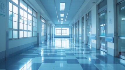 Obraz premium Modern Hospital Corridor