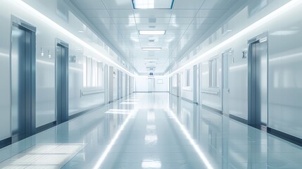 Naklejka premium Modern Hospital Corridor