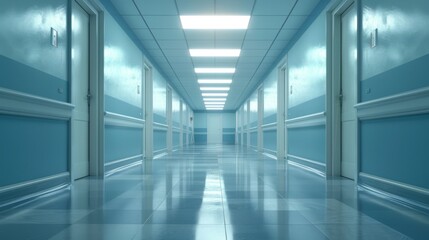 Obraz premium Modern Hospital Corridor