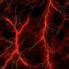 Red Lightning Electric Seamless Texture Pattern