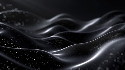 Fototapeta premium Abstract Futuristic Black Surface with Sparkles