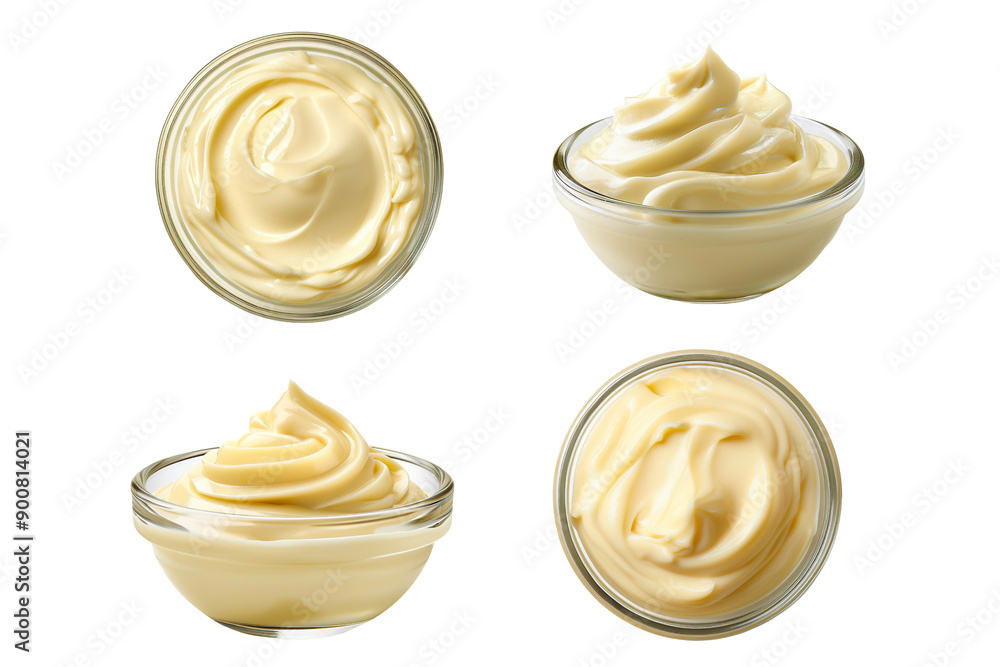 Wall mural Set of Mayonnaise isolated on a transparent background