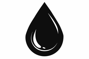  Water drop silhouette black, vector illustration