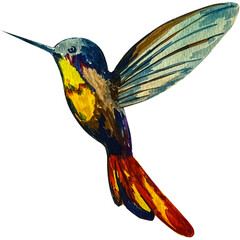 Watercolor painted tropical bright birds. © gala