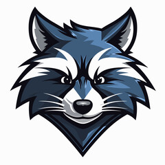 Fototapeta premium Raccoon vector mascot logo design with modern illustration concept style for badge, emblem and tshirt printing. Raccoon sticker. Raccoon illustration for sport and esport team logotype