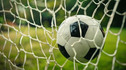 Soccer Ball Striking Net in Dynamic Goal Moment