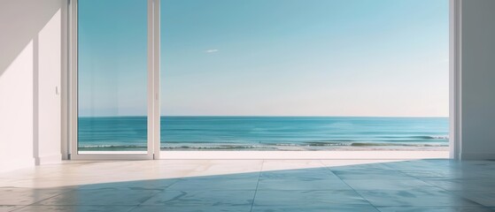 Fototapeta premium A beachfront house with panoramic views