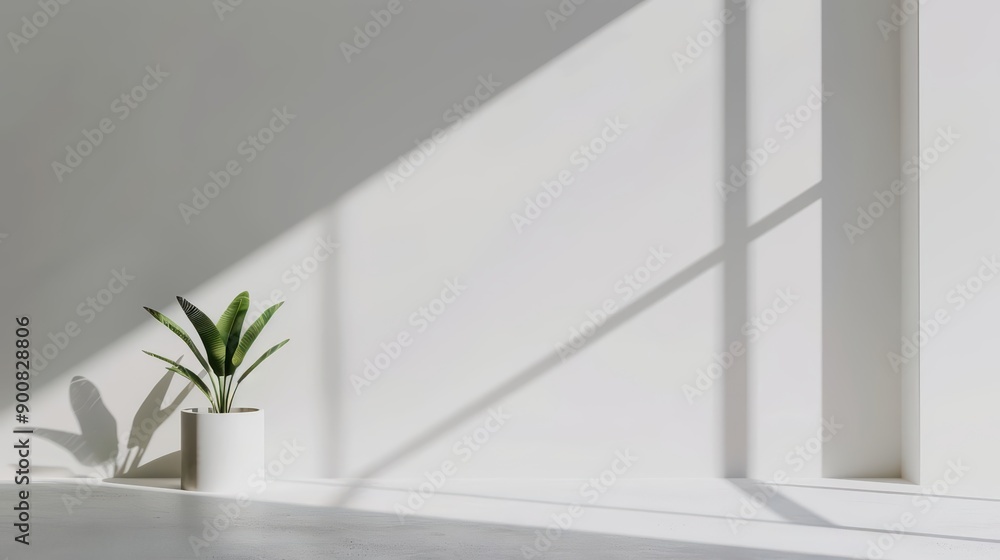 Poster a minimalist house with a simple and functional design
