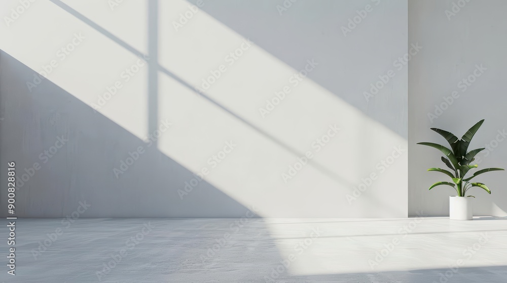 Poster a minimalist house with a simple and functional design