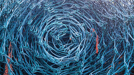 blue fishing net