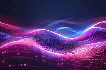 vibrant abstract waves, neon colors, dynamic movement, glowing light trails, high-speed data visualization, versatile for tech themes, advertising campaigns, modern design, copy space for messages