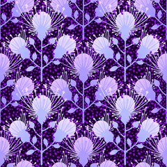 Simple floral seamless pattern with flowers for fabrics and cards and linens