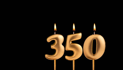 Candle number 350 - Number of followers or likes
