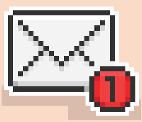 Message box,pixel art,pixel art message icon,editable pixel vector..eps