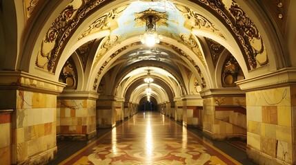 Moscow metro station Arbatskaya. 