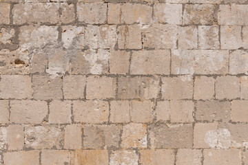 Ancient Greek stone wall texture background.