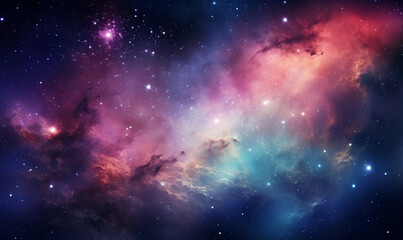 Naklejka premium Galaxy with stars colorful beautiful background