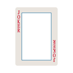 Joker or wild playing card border or frame vector