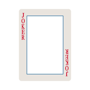 Joker or wild playing card border or frame vector