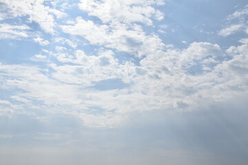 White Clouds in a Blue Sky