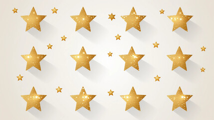 Obraz premium gold Sparkle star icons
