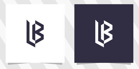 letter lb bl logo design vector