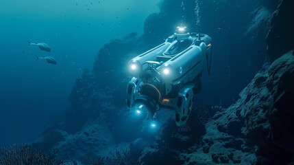 Underwater Robots Exploring Deep Ocean: Conducting Research Amidst Mysterious Marine Life and Unique Terrain