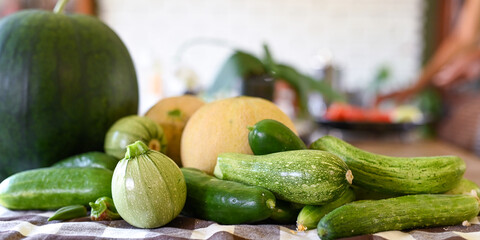 Eating healthy fresh organic homegrown fruits and vegetables