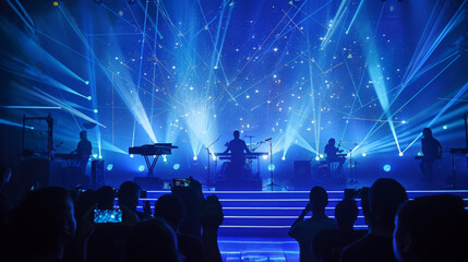 Spectacular High-Tech Music Performance with Holograms, Lasers, and Smart Lighting: Audience Interaction via Smart Devices on Stage