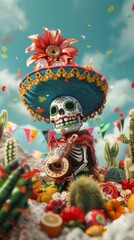 Fototapeta premium Viva Mexico for national Mexican Independence Day.