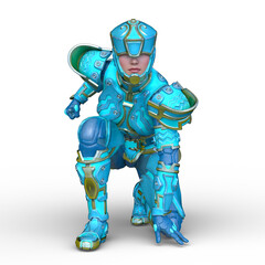 サイバーウーマン　3DCGレンダリング
