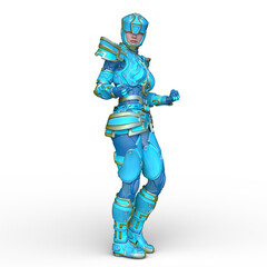 サイバーウーマン　3DCGレンダリング