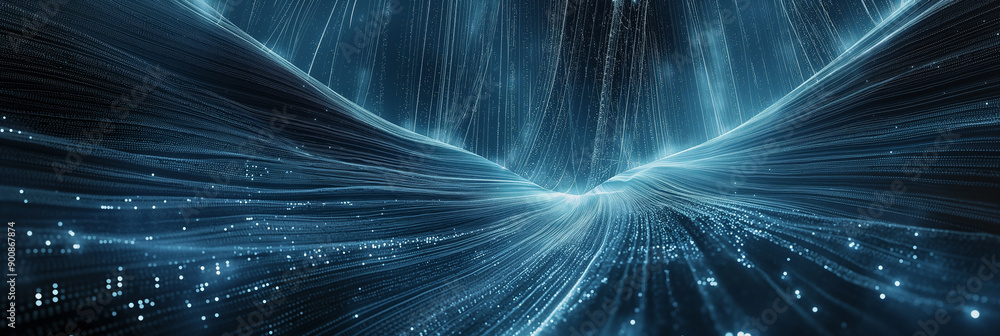 Poster Abstract data stream flowing into artificial intelligence