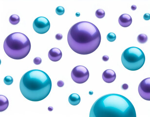 Abstract Background with Shiny Blue and Purple Spheres