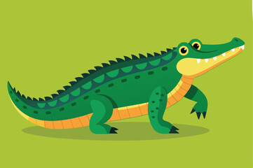 Crocodile Animal isolated flat vector illustration 