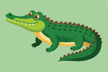 Crocodile Animal isolated flat vector illustration 