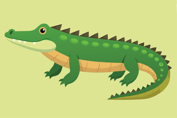 Crocodile Animal isolated flat vector illustration 
