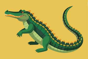 Crocodile Animal isolated flat vector illustration 