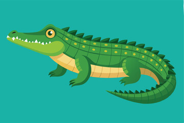 Crocodile Animal isolated flat vector illustration 