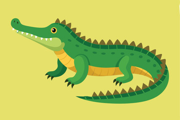 Crocodile Animal isolated flat vector illustration 